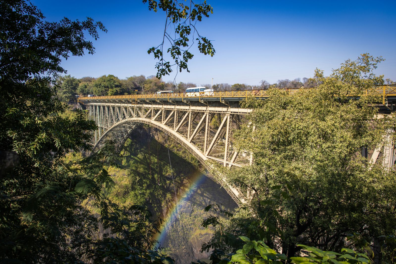 Victoria Falls Bridge spanning the gorge on the Zimbabwe border